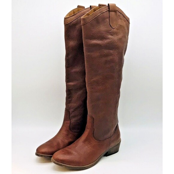 Franco Fortini Winchester Boots Women's 6.5M Brown Leather Knee High Equestrian - Picture 3 of 11